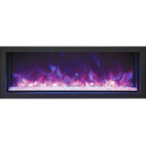 Remii Extra Slim Indoor/Outdoor Built-In Electric Fireplace 45-Inch Purple flame with Glass