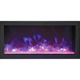 Remii Extra Slim Indoor/Outdoor Built-In Electric Fireplace 35-Inch Purple Flame