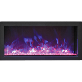 Remii Extra Slim Indoor/Outdoor Built-In Electric Fireplace 35-Inch Purple Flame