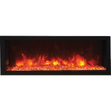 Remii Deep Indoor/Outdoor Built-In Electric Fireplace - 45-Inch  - Amber Glass