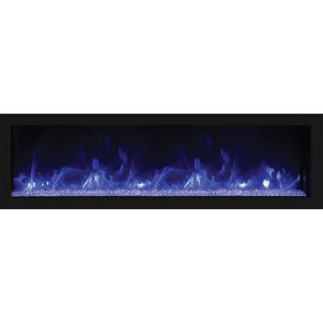 Remii Deep Indoor/Outdoor Built-In Electric Fireplace - 55-Inch Blue Flame