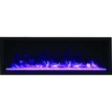 Remii Extra Tall Indoor/Outdoor Built-In Electric Fireplace - Purple Glass