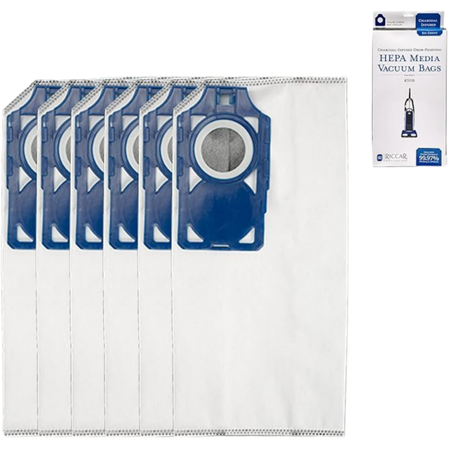 Riccar Charcoal-Lined HEPA Bags for Tandem Air Deluxe Vacuums - 6 Pack - Main