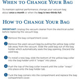 Riccar Charcoal-Lined HEPA  Bags for Tandem Air Premium Pet Vacuums - 6 Pack - Infographic 2