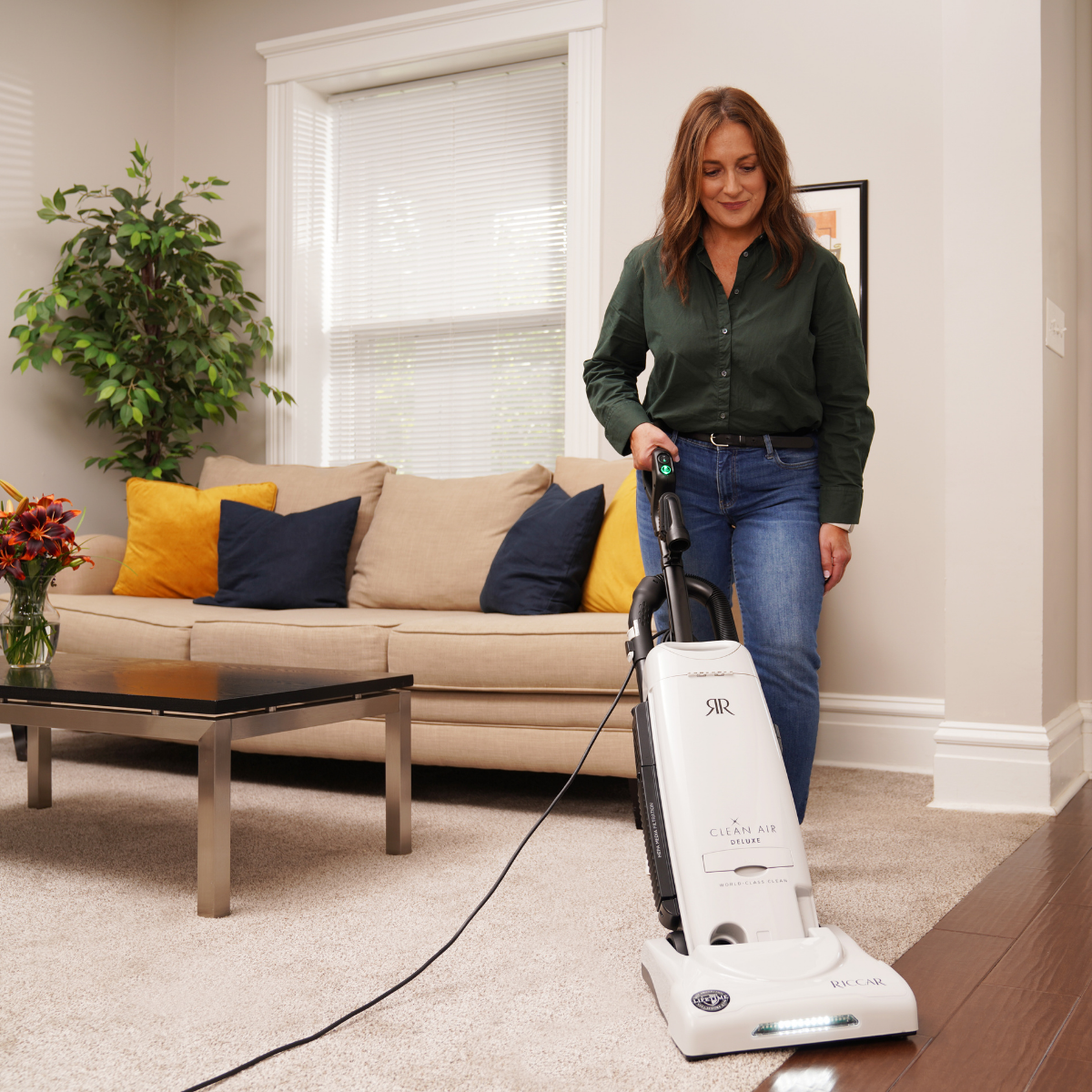 Riccar Clean Air Deluxe Upright Vacuum - Lifestyle 1