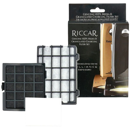 Riccar HEPA and Granulated Charcoal Filter Set for Tandem Air Deluxe Vacuum - w/ Box