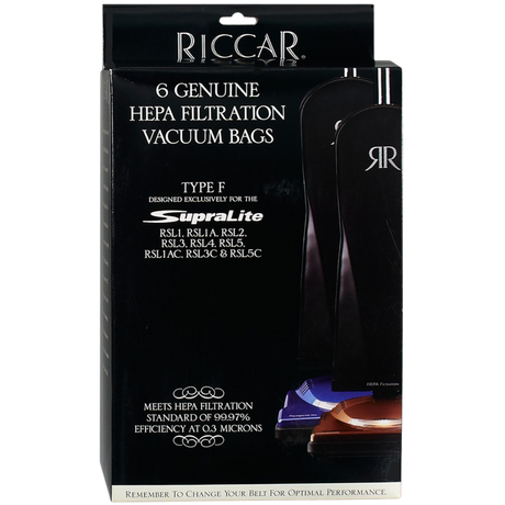 Riccar SupraLite HEPA Vacuum Bags - 6 Pack - Box