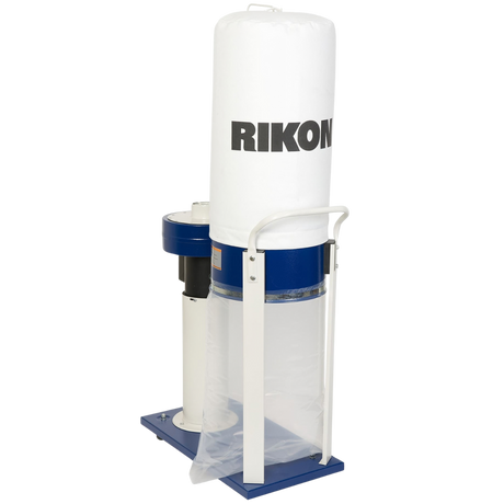 Rikon 60-100 Dust Collector with 60-918 Replacement Filter and Dust Bag Set - Front