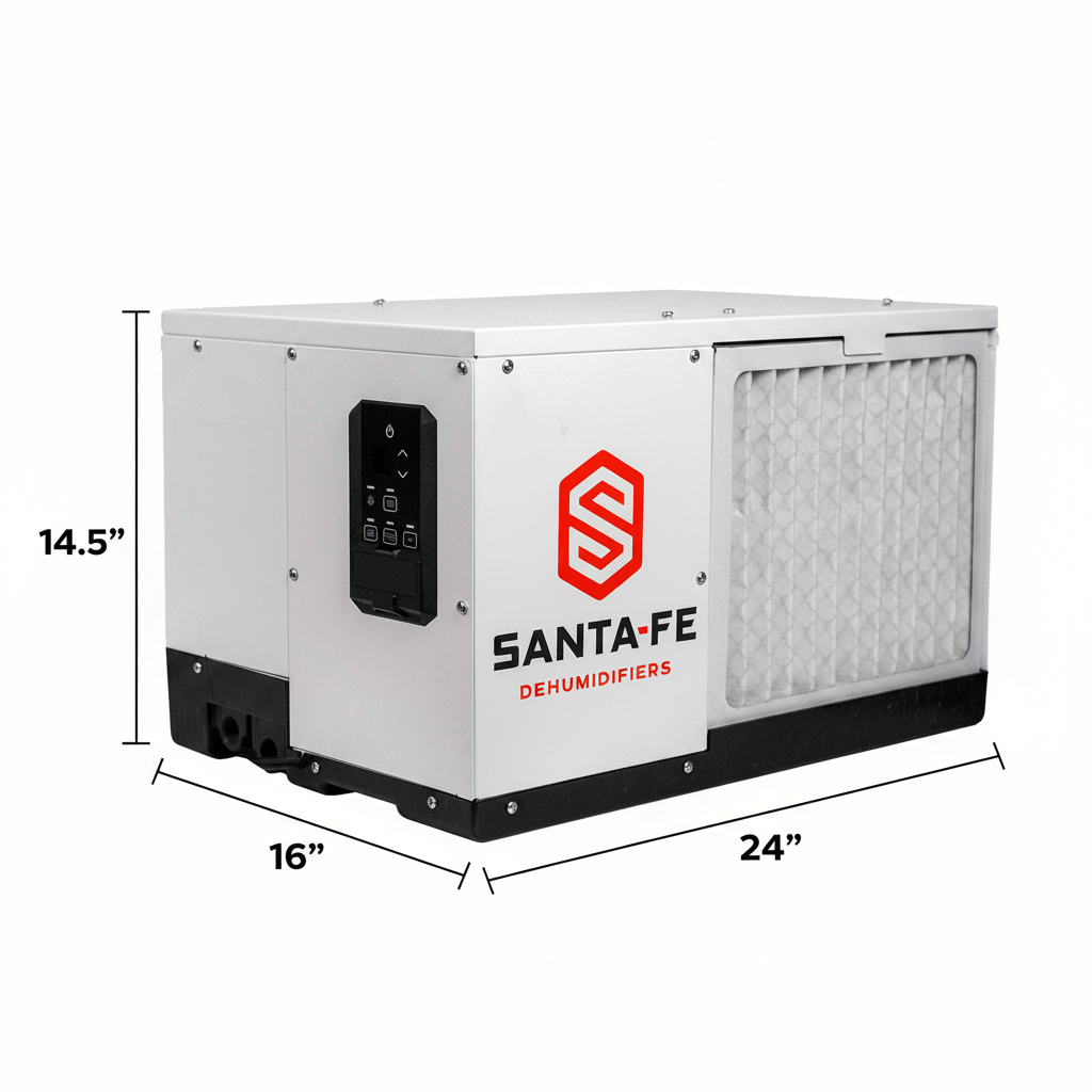 Santa Fe Oasis105 Dehumidifier dimensions