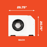 Santa Fe Ultra V205 Ventilating Dehumidifier - Back Dimensions