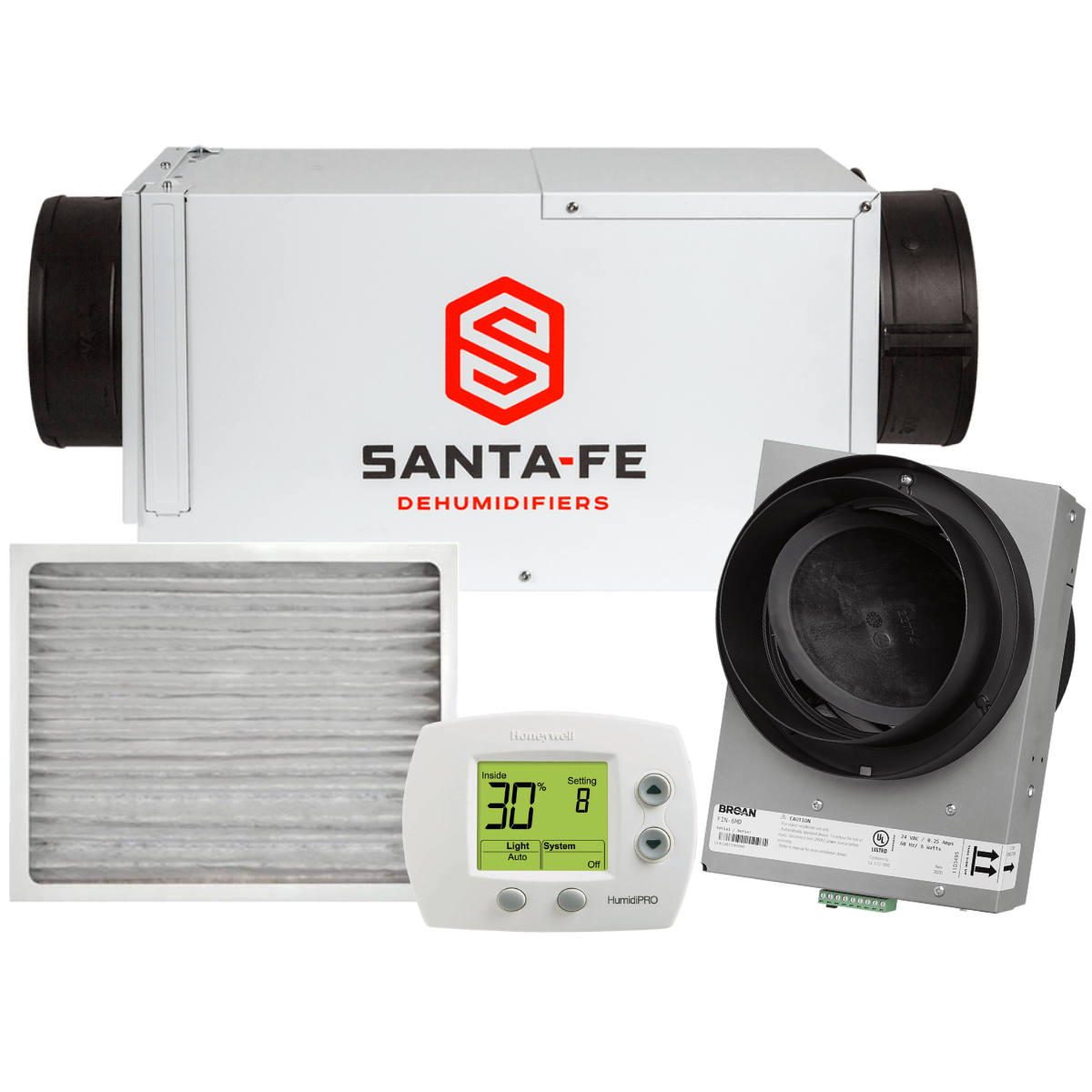 Santa Fe Ultra70 70-Pint Ventilating Dehumidifier + Fresh Air Package - Main