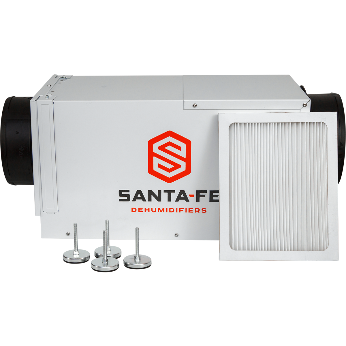 The Santa Fe Ultra70 comes with a MERV-13 air filter and four stabilizing feet.