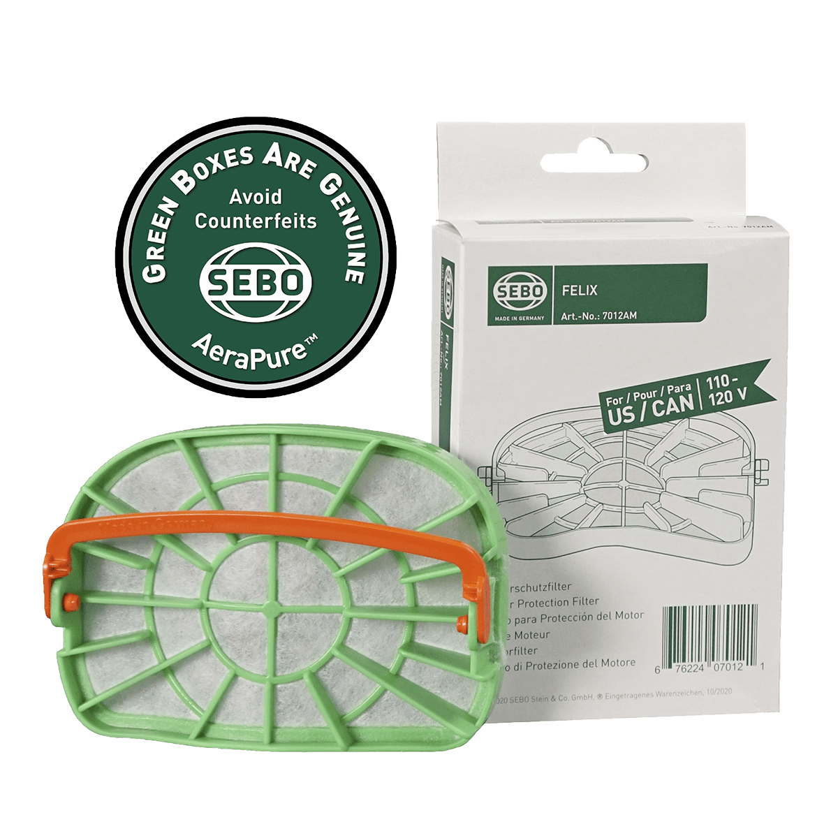 SEBO 7012AM Motor Protection Filter for Felix