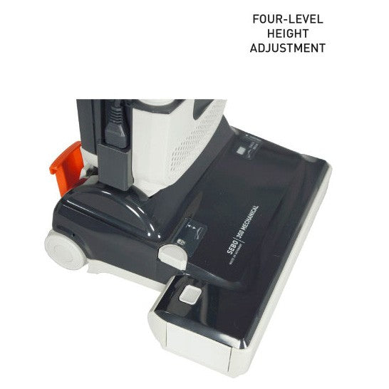 SEBO 300 & 350 Mechanical Upright Vacuum Cleaner with Oversized Filter Bag and 3-Step Filtration