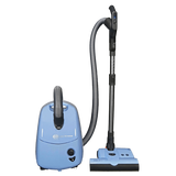 SEBO AIRBELT E3 Premium Canister Vacuum with Dual-Control Handle and Commercial-Quality ET-1 Electric Powerhead - Pastel Blue