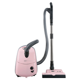 SEBO AIRBELT E3 Premium Canister Vacuum with Dual-Control Handle and Commercial-Quality ET-1 Electric Powerhead - Pastel Pink