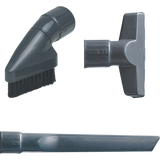 SEBO Automatic X4 Upright Vacuum - On-board tools include crevice tool, dusting brush, and upholstery nozzle.