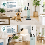 SEBO Automatic X7 Premium Upright Vacuum features Hospital Grade Filtration and on the go versatility.