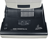 SEBO Essential G4 Upright Vacuum Cleaner - Bag full, filter change, and blockage notification lights.