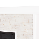 Southern Enterprises (SEI) Canyon Heights Simulated Stone Fireplace White - Detail