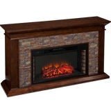 Southern Enterprises (SEI) Canyon Heights Simulated Stone Fireplace angle view