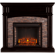 Southern Enterprises (SEI) Grantham Faux Stone Corner Electric Media Fireplace