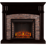 Southern Enterprises (SEI) Grantham Faux Stone Corner Electric Media Fireplace