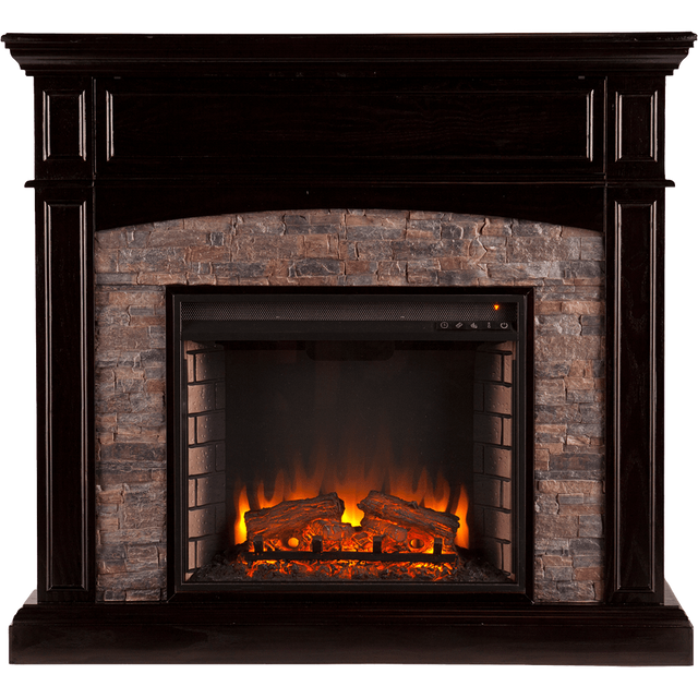 Southern Enterprises (SEI) Grantham Faux Stone Corner Electric Media Fireplace