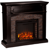 Southern Enterprises (SEI) Grantham Faux Stone Corner Electric Media Fireplace