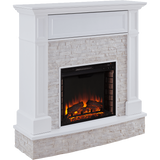 Southern Enterprises Jacksdale Faux Stone Fireplace - angle