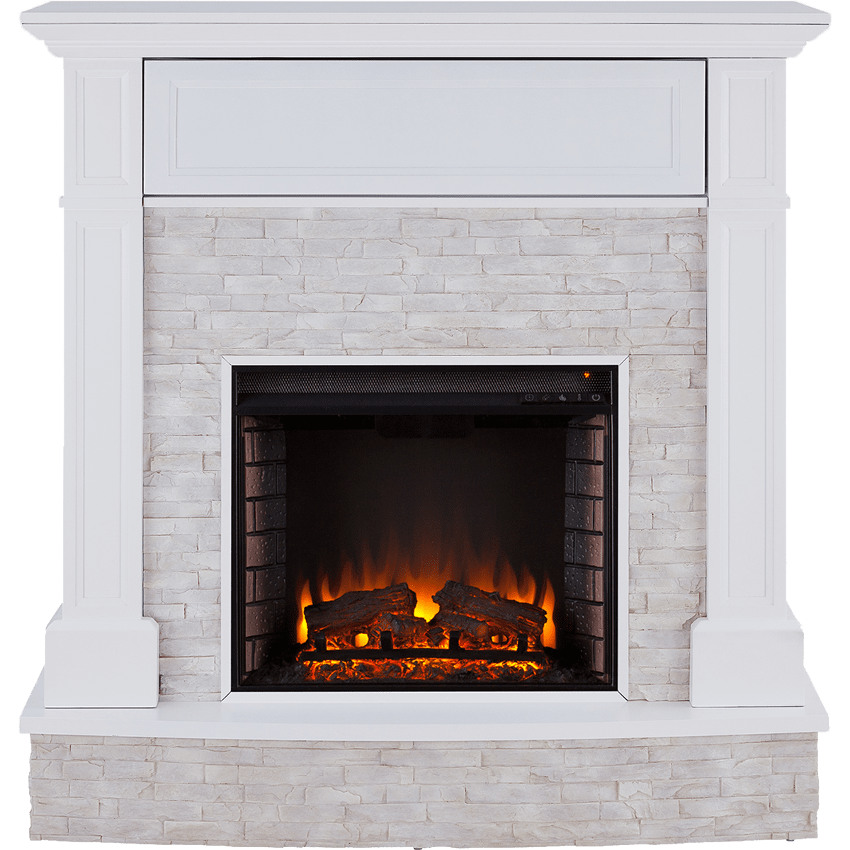 Southern Enterprises Jacksdale Faux Stone Media Fireplace