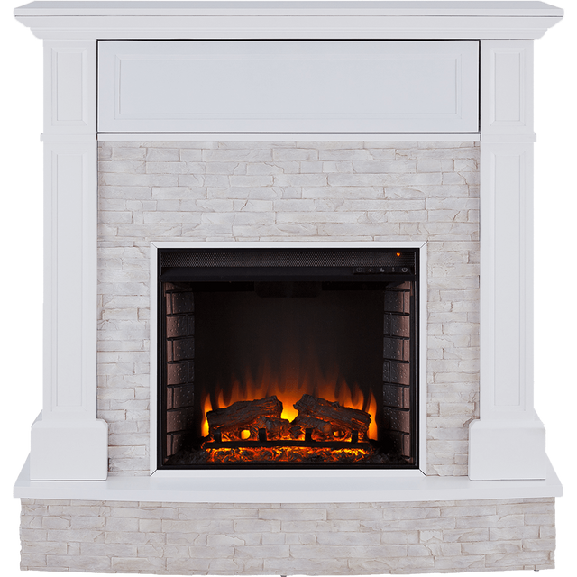 Southern Enterprises Jacksdale Faux Stone Media Fireplace