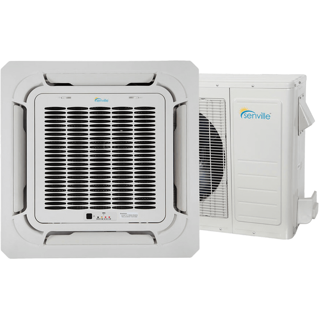 Senville 18,000 BTU Ceiling Cassette Mini Split Heat Pump - Main