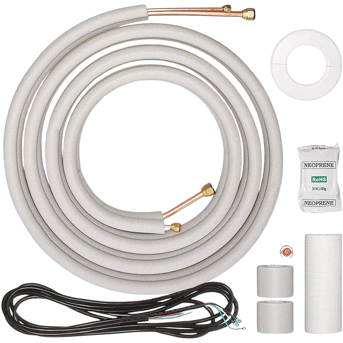 Senville 36,000 BTU Quad Zone Mini Split Heat Pump and Wi-Fi 9k+9k+9k+9k - Lineset