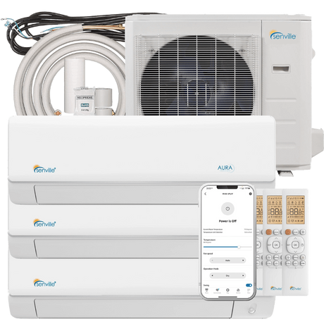 Senville 36,000 BTU Tri-Zone Mini Split Heat Pump