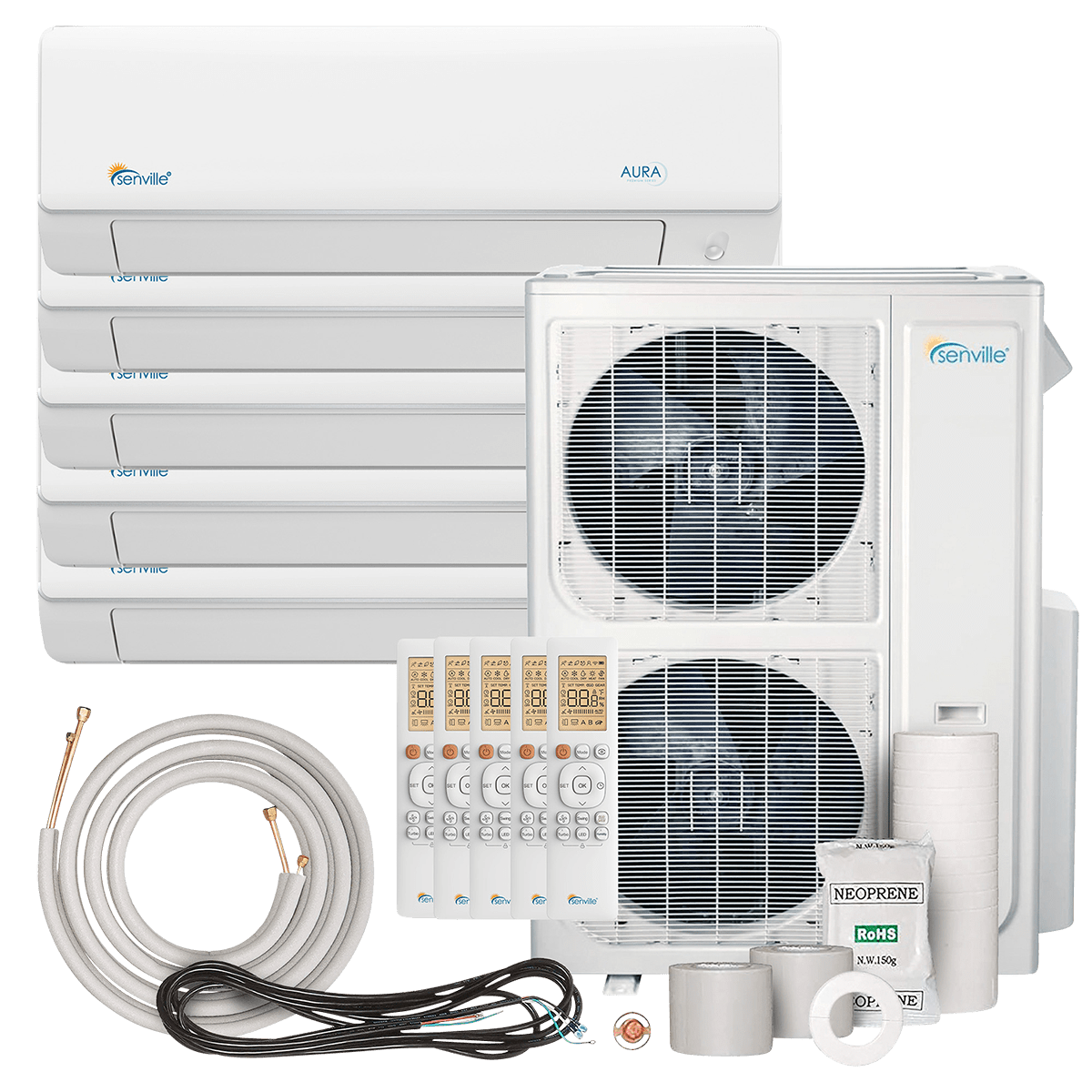 Senville 48,000 BTU Five-Zone Mini Split Heat Pump