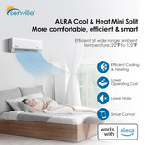 Senville Aura Mini Split Heat Pump w/Wi-Fi - Infographic 1