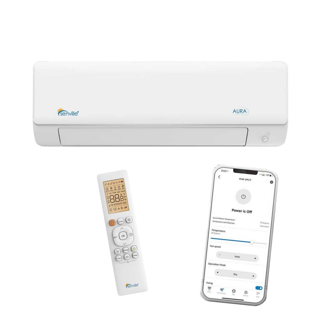 Senville Elite Series Mini Split Heat Pump Main1Unit