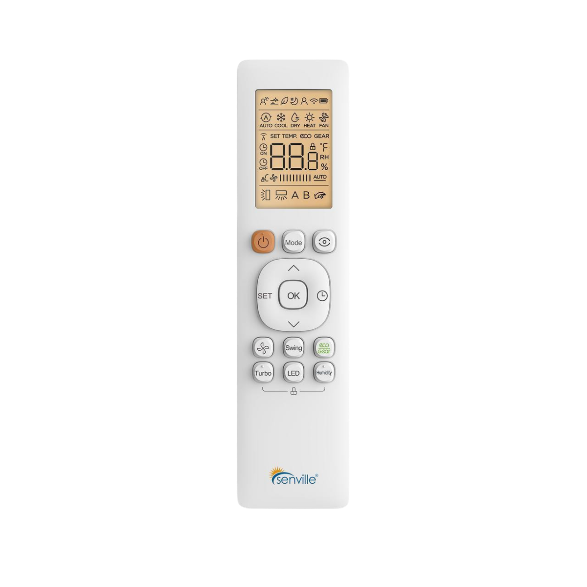 Senville ELITE Series Mini Split Heat Pump - Remote Control