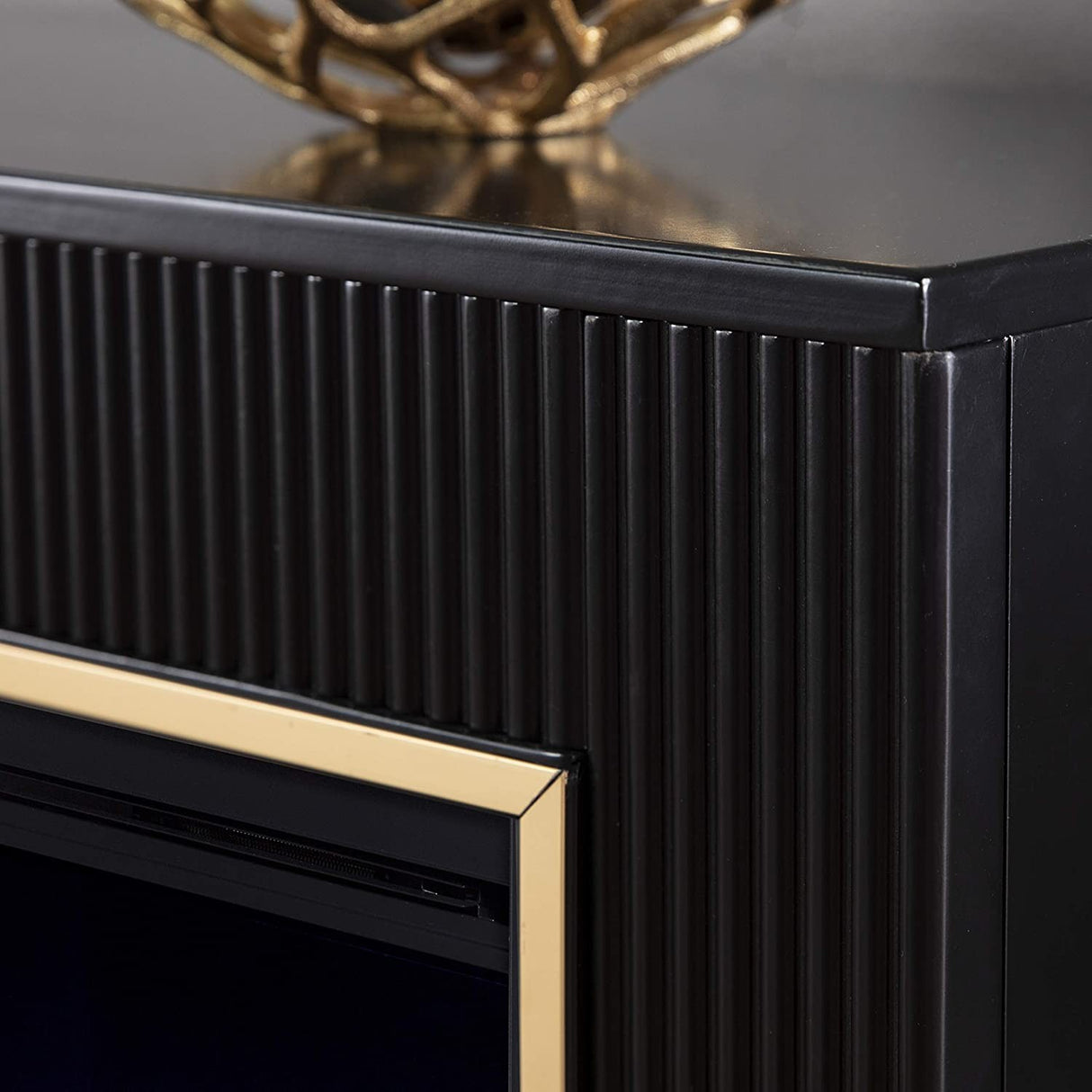 Southern Enterprises Crittenly Contemporary Electric Fireplace - Corner
