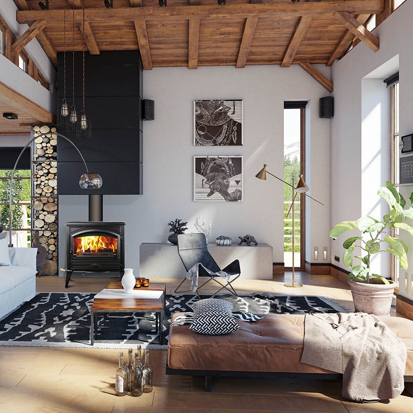 Sierra Flame Lynwood Cast Iron Wood Burning Stove