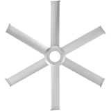 Silver Universal Mount Ceiling Fan with LED Light - MM1-60SS-03 - Front