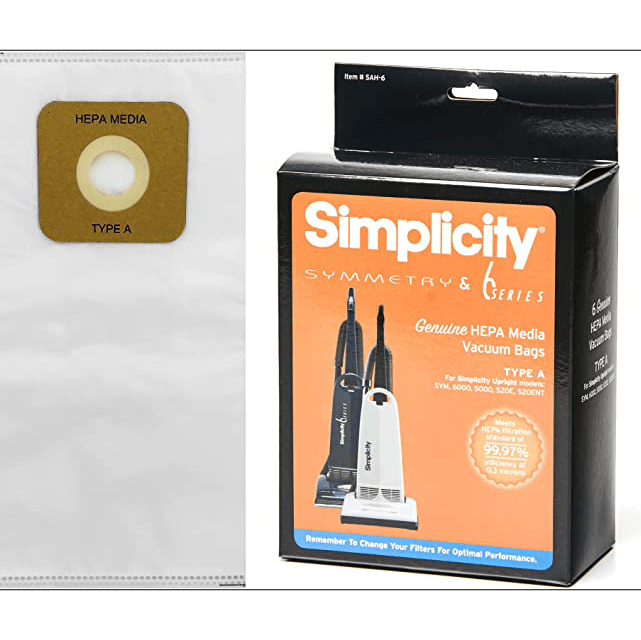 Simplicity HEPA Media Bags for Simplicity Allergy Bagged Upright Vacuum