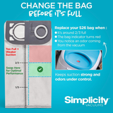 Simplicity Premium Allergy Upright Vacuum HEPA Media Bags 6 Pk - Infographic 2
