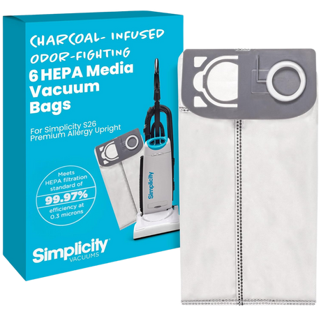 Simplicity Premium Allergy Upright Vacuum HEPA Media Bags 6 Pk - Main