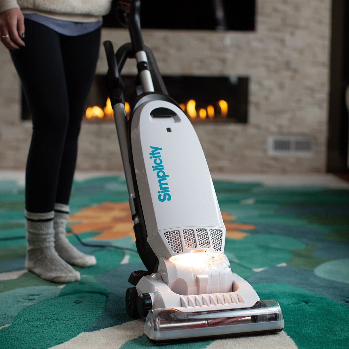 Simplicity Allergy Upright Vacuum - in use
