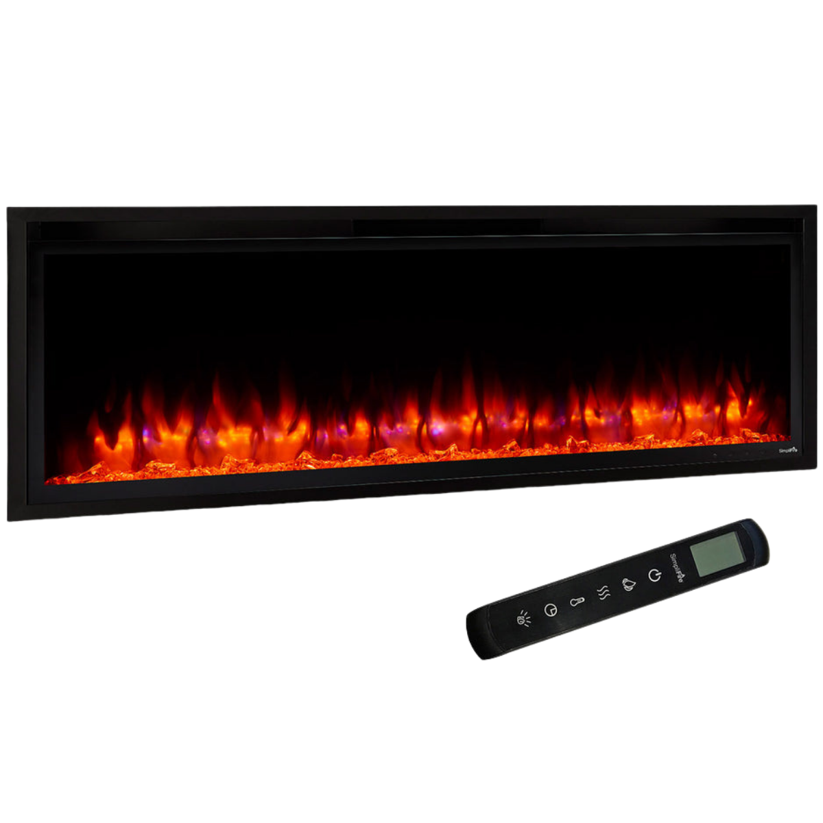 Simplifire Allusion Platinum Recessed Linear Electric Fireplace - 50 Inch Main