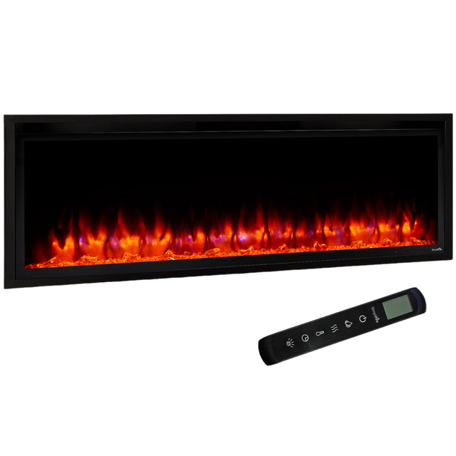Simplifire Allusion Platinum Recessed Linear Electric Fireplace - 50 Inch Main