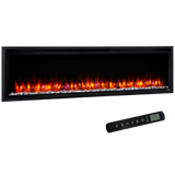 Simplifire Allusion Platinum Recessed Linear Electric Fireplace - 60 Inch