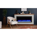 Simplifire Allusion Platinum Recessed Linear Electric Fireplace - Lifestyle 1